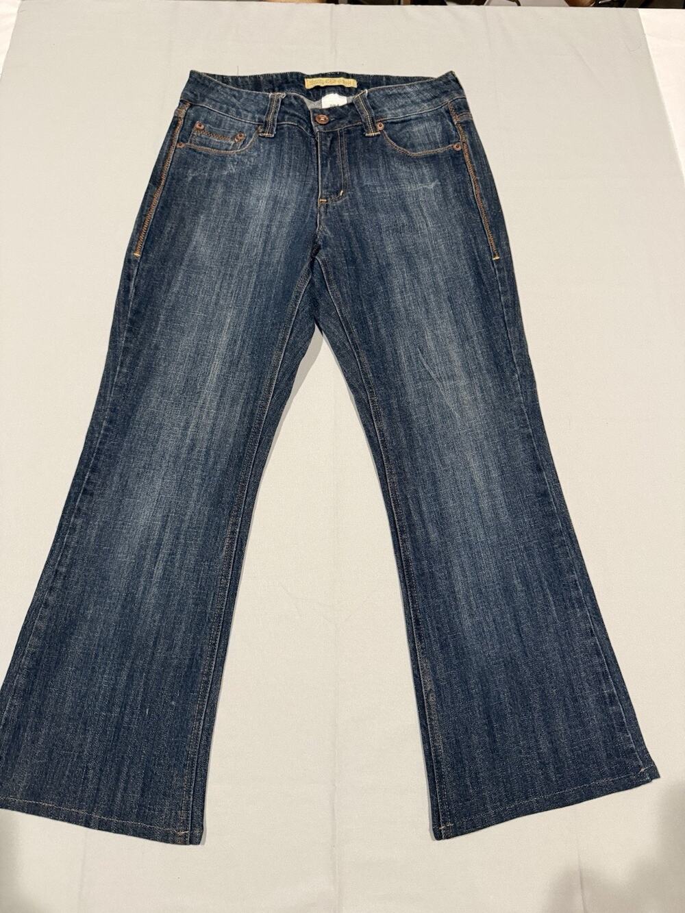 Vintage Y2K Department of Peace Womens Jeans Size 8 34L Bootcut Flare Stretch